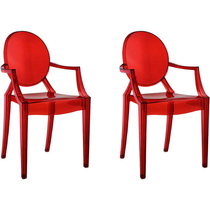 Contemporary Dining Room Plastic King Louis Back Dining Chair