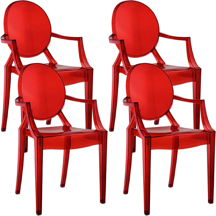 Contemporary Dining Room Plastic King Louis Back Dining Chair