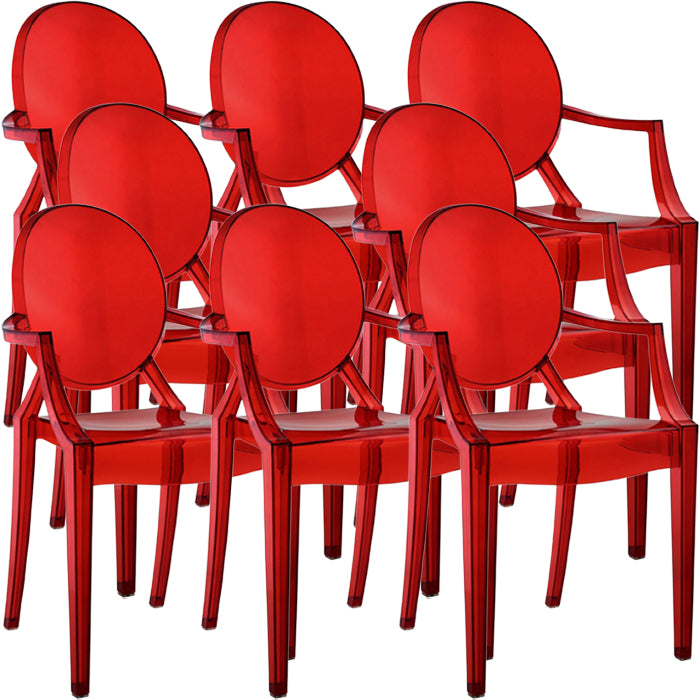 Contemporary Dining Room Plastic King Louis Back Dining Chair