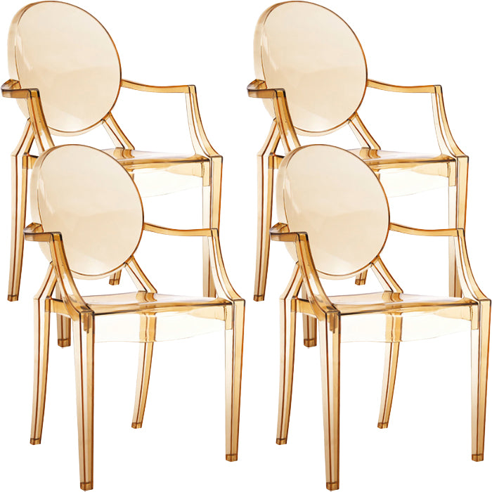 Contemporary Dining Room Plastic King Louis Back Dining Chair