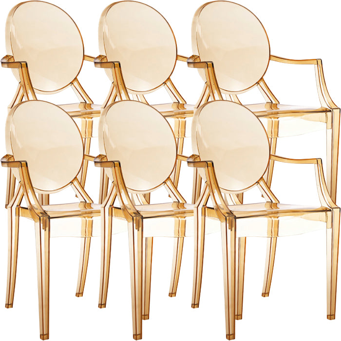 Contemporary Dining Room Plastic King Louis Back Dining Chair