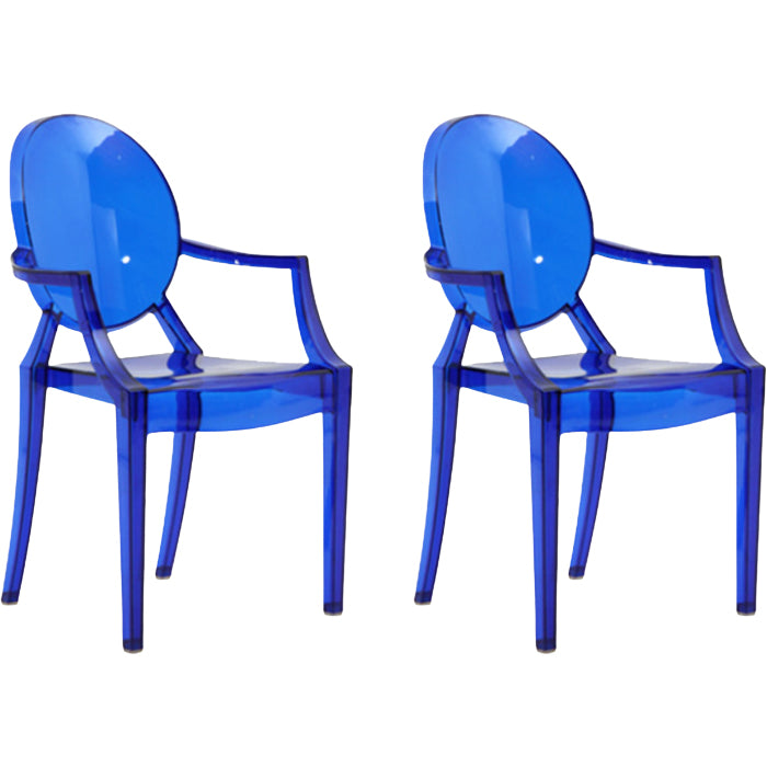 Contemporary Dining Room Plastic King Louis Back Dining Chair