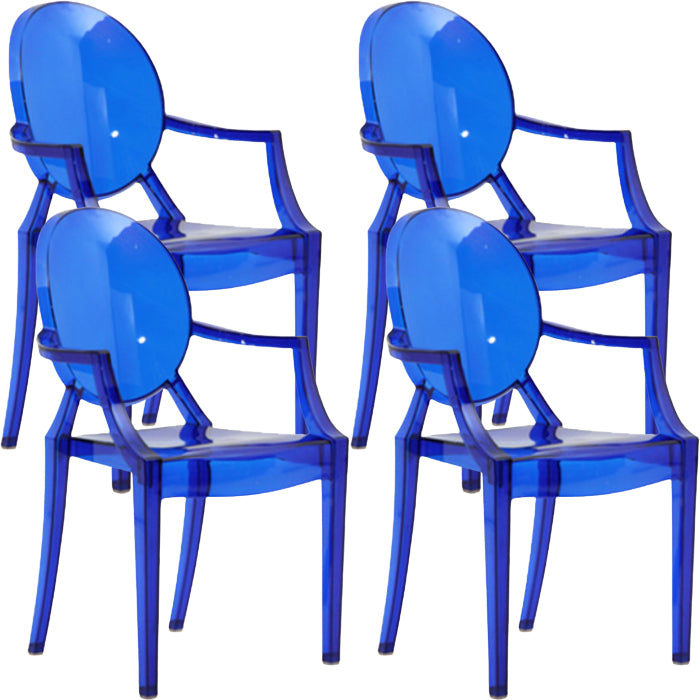 Contemporary Dining Room Plastic King Louis Back Dining Chair
