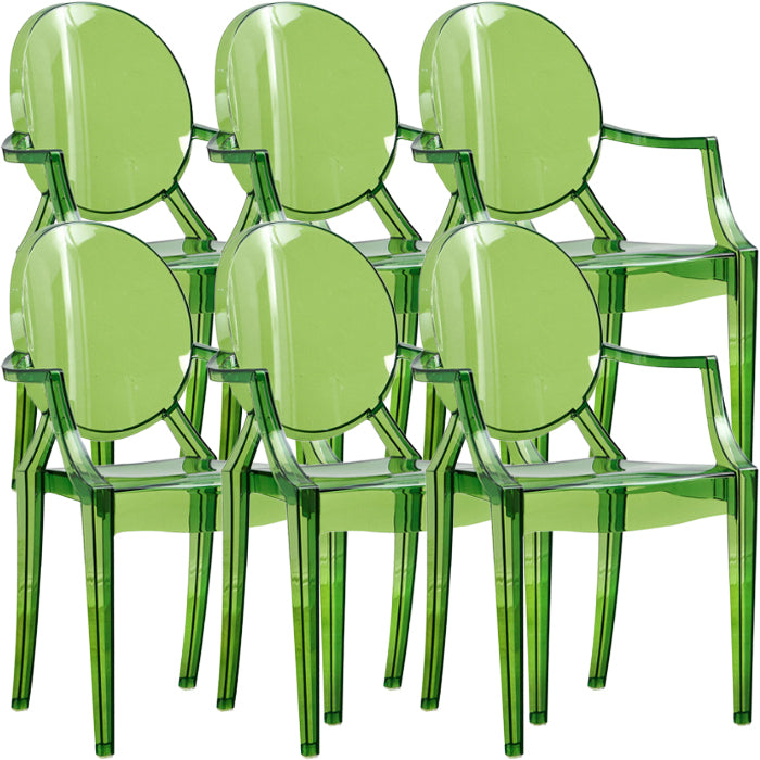 Contemporary Dining Room Plastic King Louis Back Dining Chair