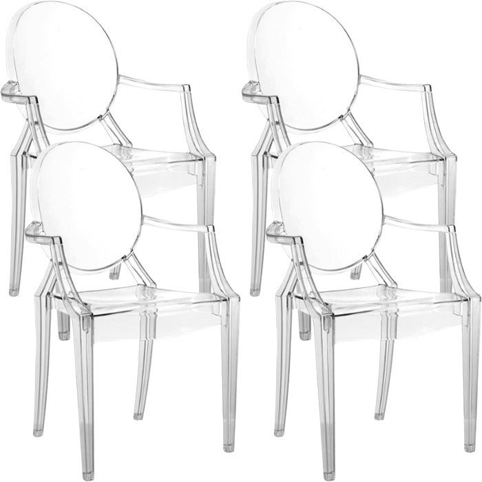 Contemporary Dining Room Plastic King Louis Back Dining Chair