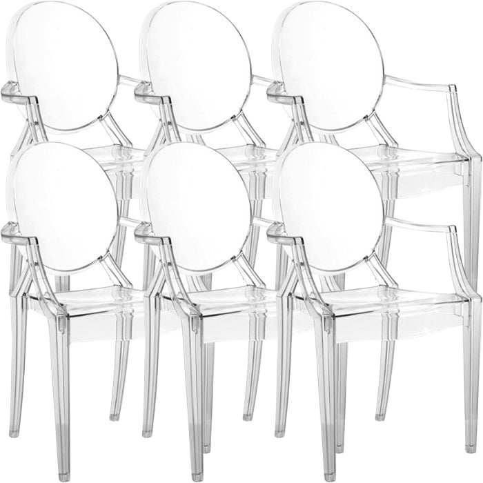 Contemporary Dining Room Plastic King Louis Back Dining Chair