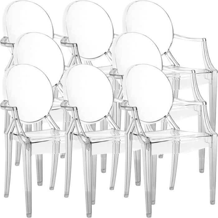 Contemporary Dining Room Plastic King Louis Back Dining Chair