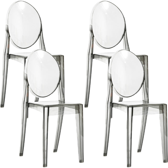 Contemporary Dining Room Plastic King Louis Back Dining Chair