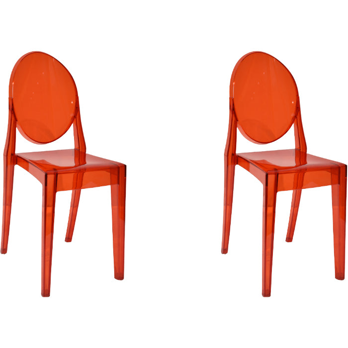 Contemporary Dining Room Plastic King Louis Back Dining Chair