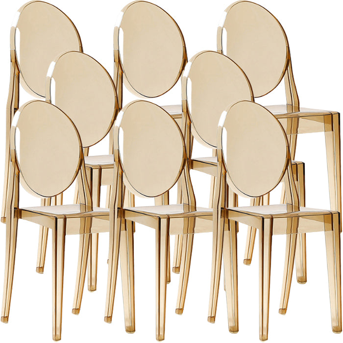 Contemporary Dining Room Plastic King Louis Back Dining Chair