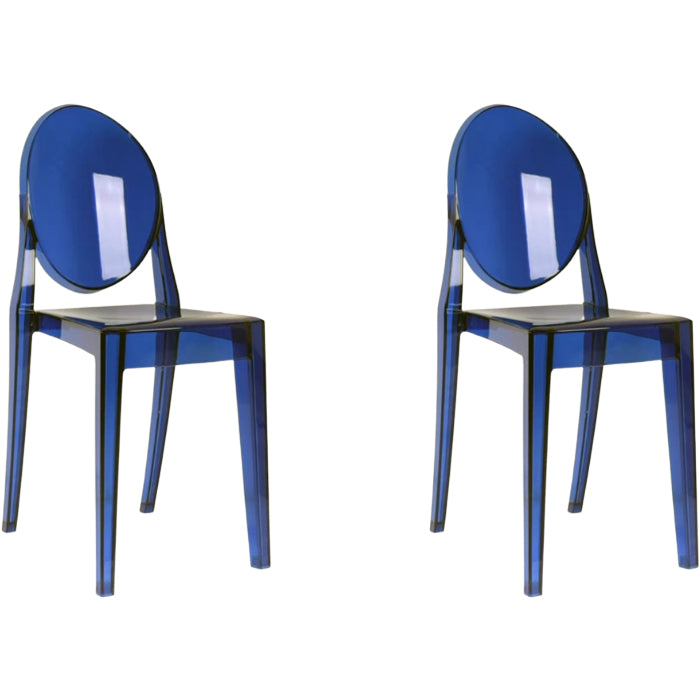 Contemporary Dining Room Plastic King Louis Back Dining Chair