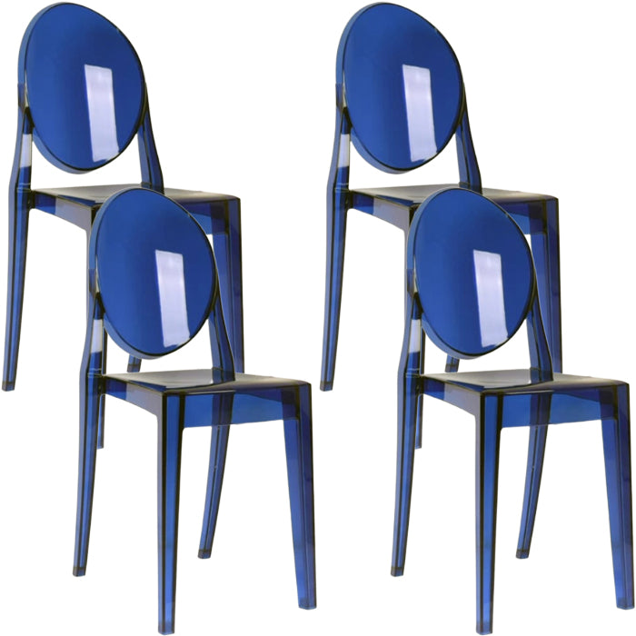 Contemporary Dining Room Plastic King Louis Back Dining Chair