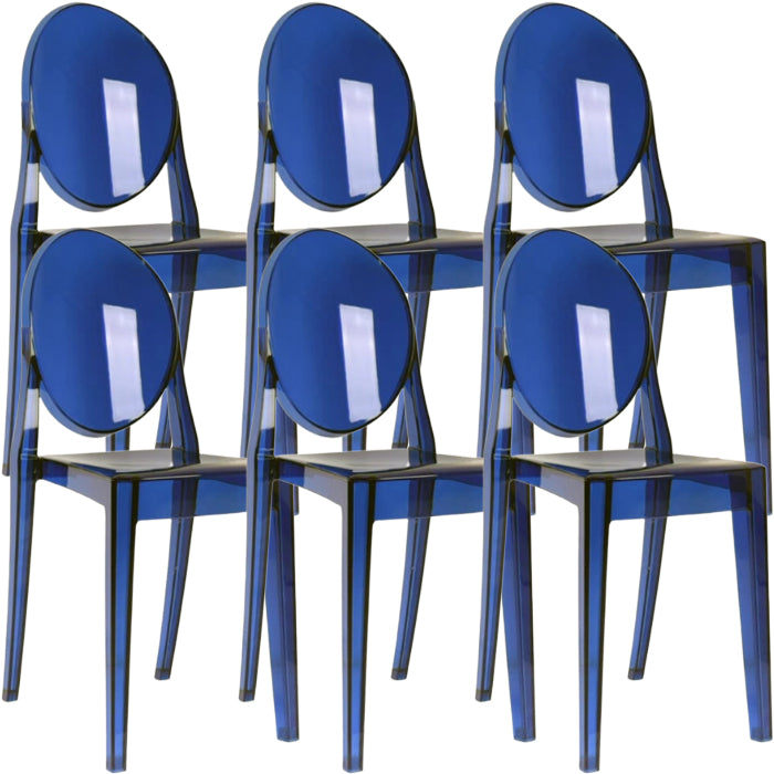 Contemporary Dining Room Plastic King Louis Back Dining Chair
