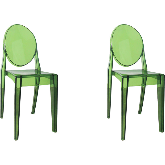 Contemporary Dining Room Plastic King Louis Back Dining Chair