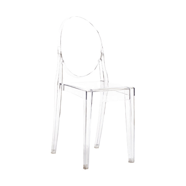 Contemporary Dining Room Plastic King Louis Back Dining Chair
