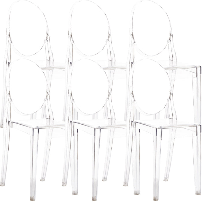Contemporary Dining Room Plastic King Louis Back Dining Chair