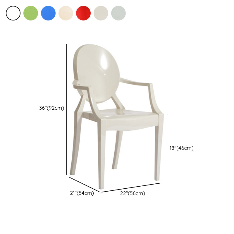 Contemporary Dining Room Plastic King Louis Back Dining Chair