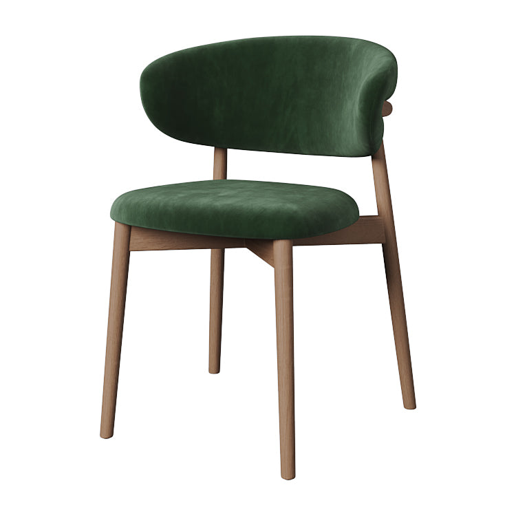 Dining Room Contemporary Upholstered Open Back Dining Side Chair
