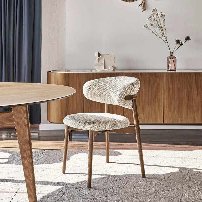 Dining Room Contemporary Upholstered Open Back Dining Side Chair