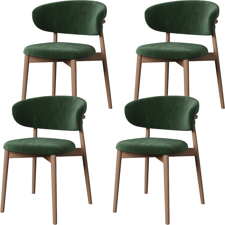 Dining Room Contemporary Upholstered Open Back Dining Side Chair