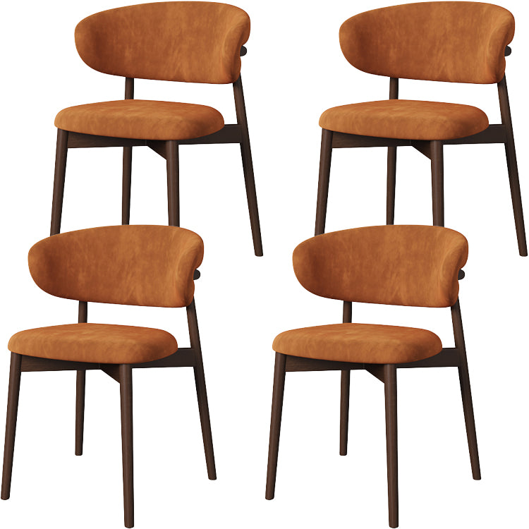 Dining Room Contemporary Upholstered Open Back Dining Side Chair