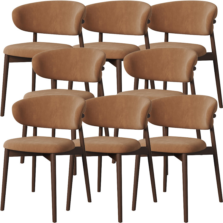 Dining Room Contemporary Upholstered Open Back Dining Side Chair