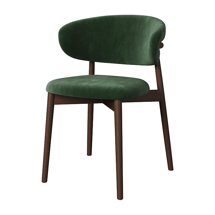 Dining Room Contemporary Upholstered Open Back Dining Side Chair