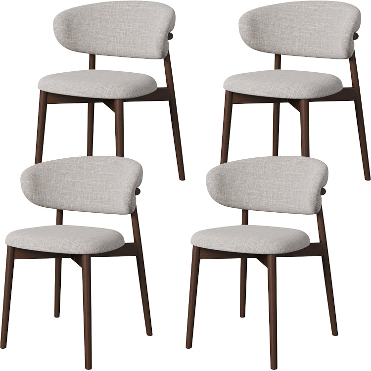 Dining Room Contemporary Upholstered Open Back Dining Side Chair