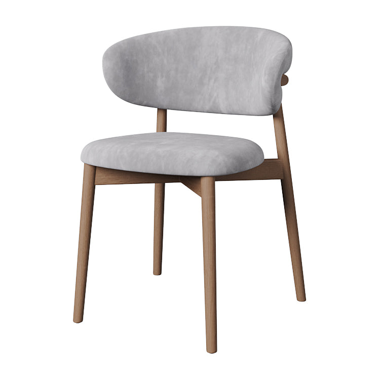 Dining Room Contemporary Upholstered Open Back Dining Side Chair