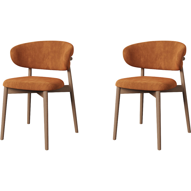 Dining Room Contemporary Upholstered Open Back Dining Side Chair