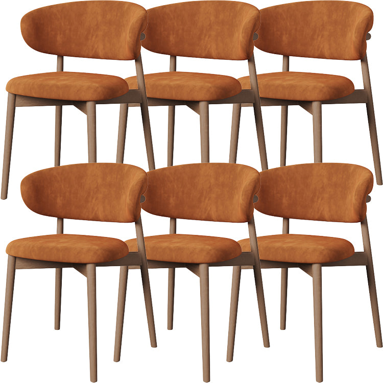 Dining Room Contemporary Upholstered Open Back Dining Side Chair