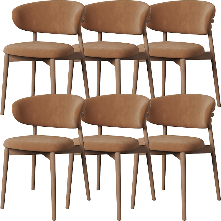 Dining Room Contemporary Upholstered Open Back Dining Side Chair