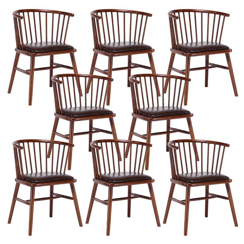 Modern Style Slat Back Solid Wood Dining Arm Chair for Home Use