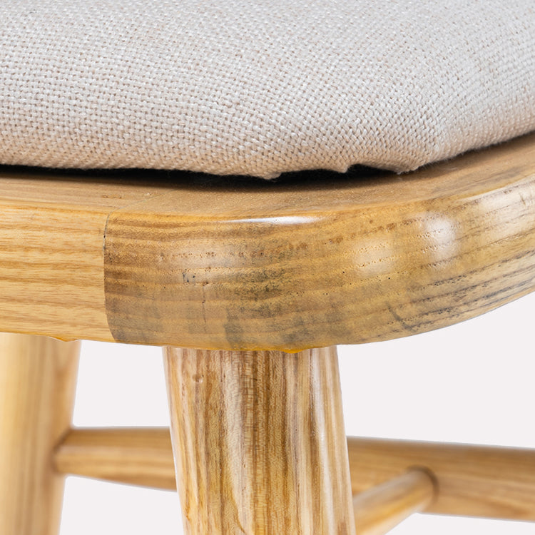 Modern Style Slat Back Solid Wood Dining Arm Chair for Home Use