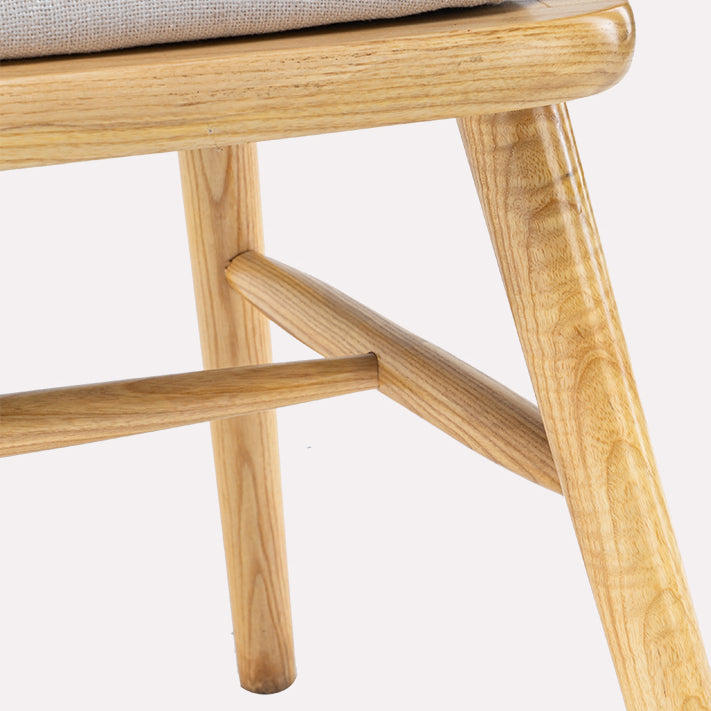 Modern Style Slat Back Solid Wood Dining Arm Chair for Home Use
