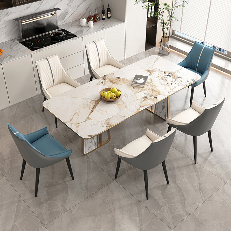 Glam Style Parsons Back Upholstered 4 Legs Home Use Dining Side Chair