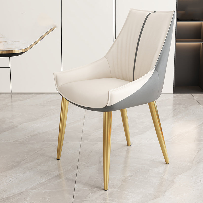 Glam Style Parsons Back Upholstered 4 Legs Home Use Dining Side Chair