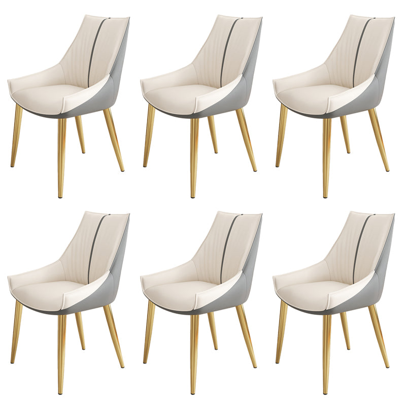 Glam Style Parsons Back Upholstered 4 Legs Home Use Dining Side Chair