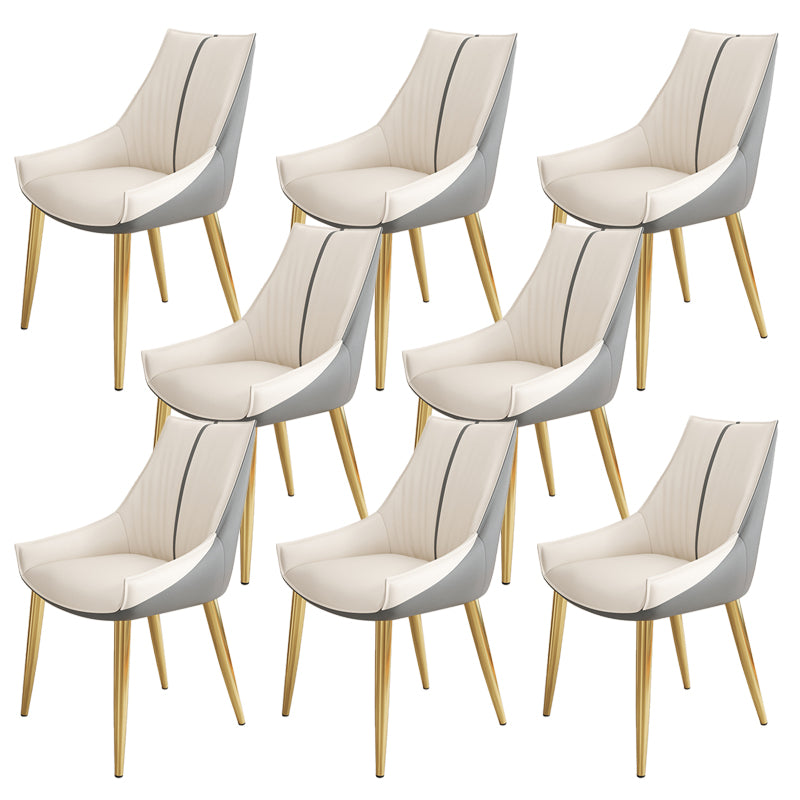 Glam Style Parsons Back Upholstered 4 Legs Home Use Dining Side Chair
