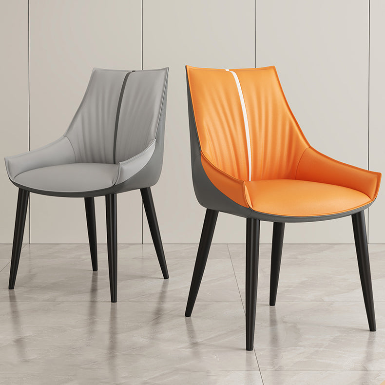 Glam Style Parsons Back Upholstered 4 Legs Home Use Dining Side Chair