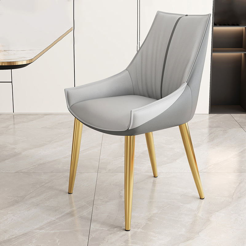 Glam Style Parsons Back Upholstered 4 Legs Home Use Dining Side Chair