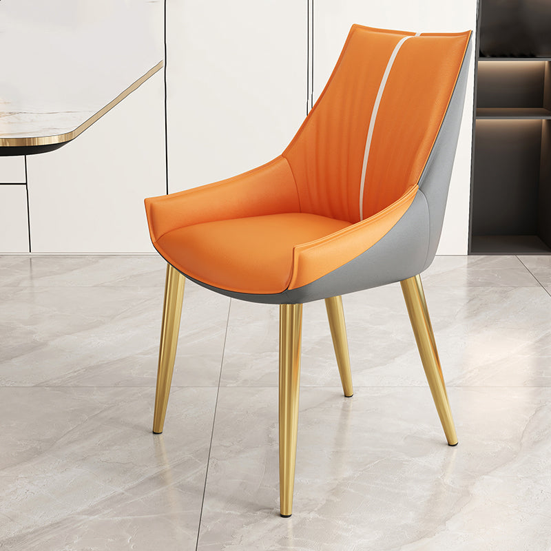 Glam Style Parsons Back Upholstered 4 Legs Home Use Dining Side Chair