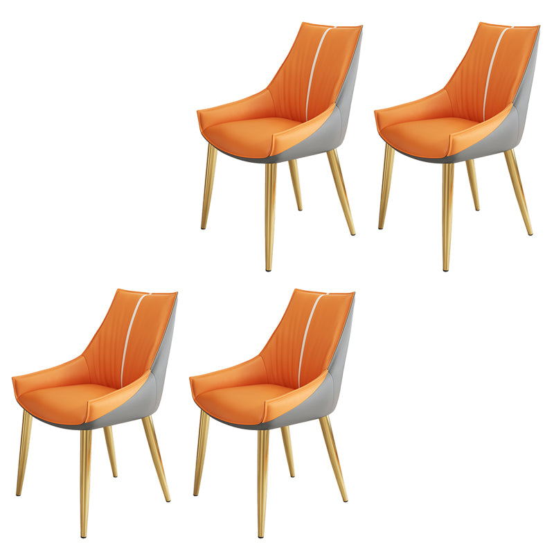 Glam Style Parsons Back Upholstered 4 Legs Home Use Dining Side Chair