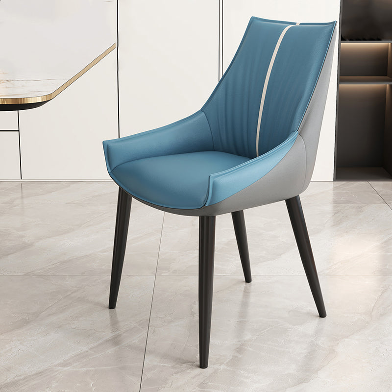 Glam Style Parsons Back Upholstered 4 Legs Home Use Dining Side Chair