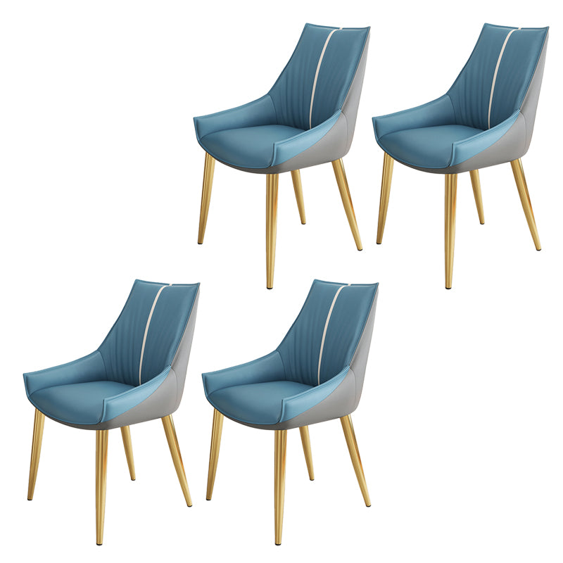 Glam Style Parsons Back Upholstered 4 Legs Home Use Dining Side Chair
