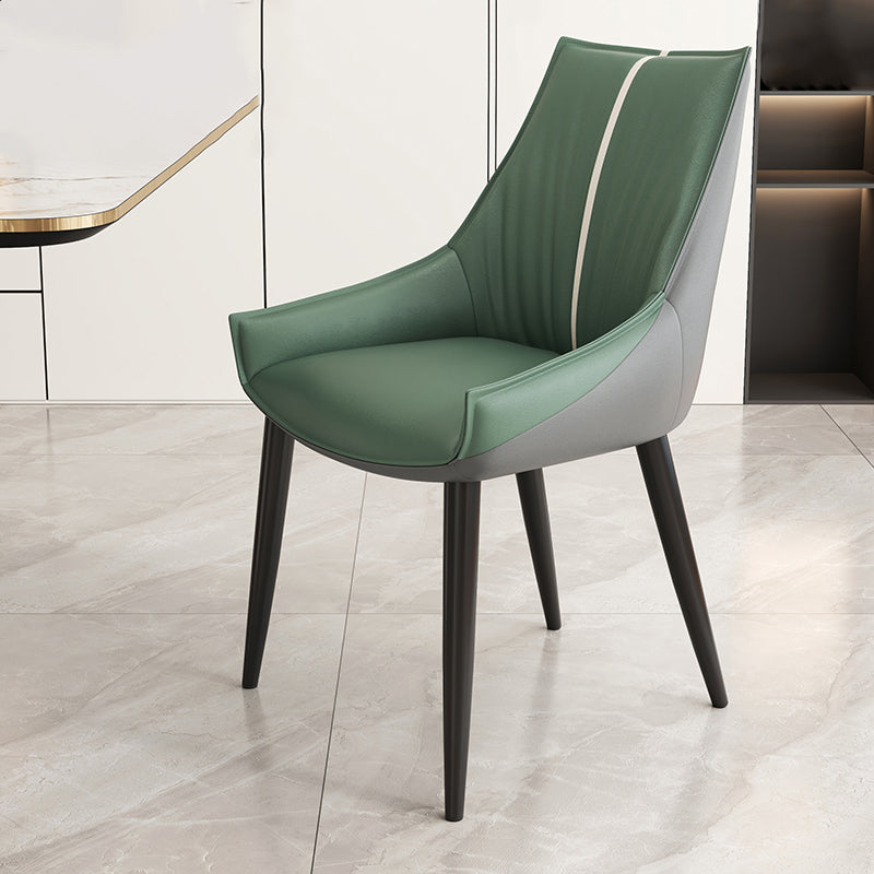 Glam Style Parsons Back Upholstered 4 Legs Home Use Dining Side Chair