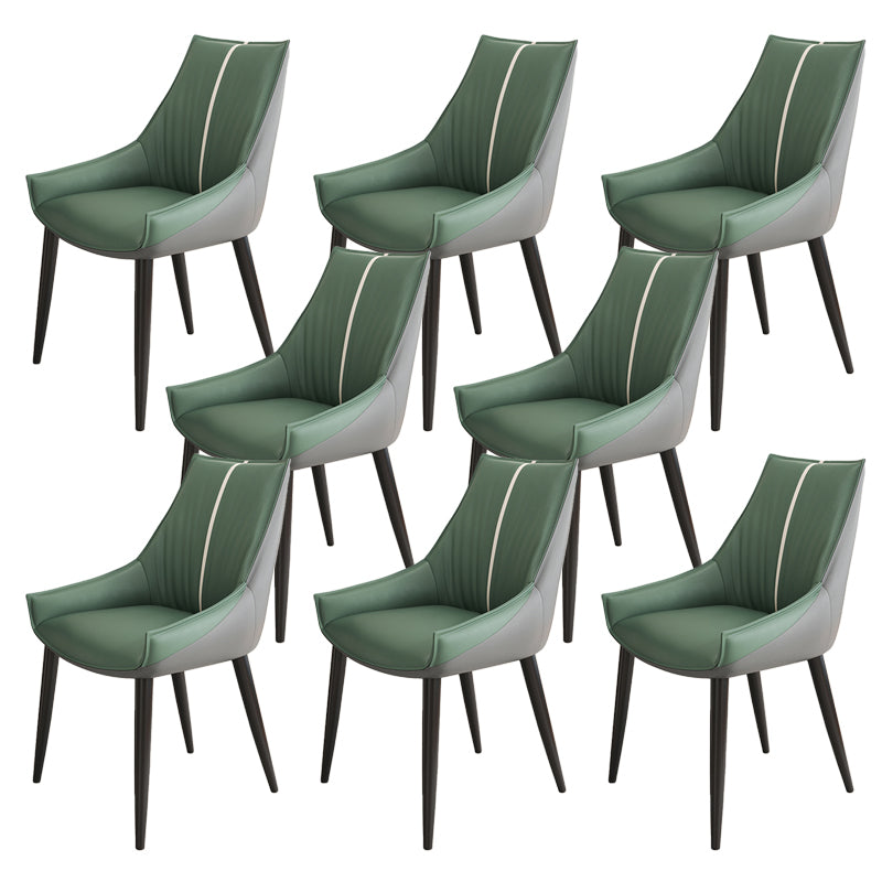 Glam Style Parsons Back Upholstered 4 Legs Home Use Dining Side Chair
