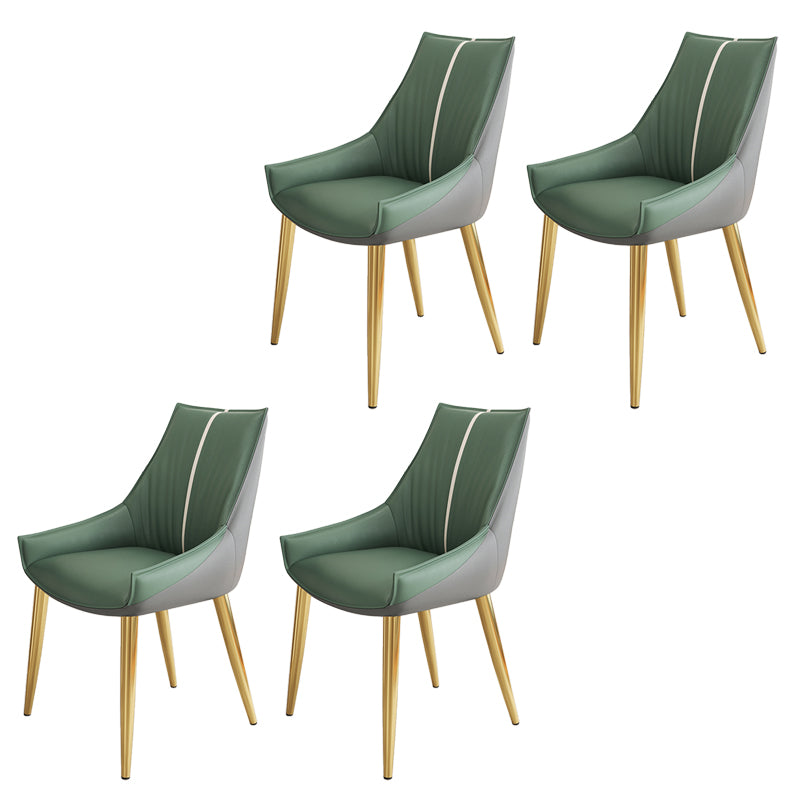 Glam Style Parsons Back Upholstered 4 Legs Home Use Dining Side Chair