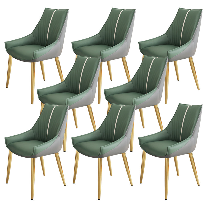 Glam Style Parsons Back Upholstered 4 Legs Home Use Dining Side Chair