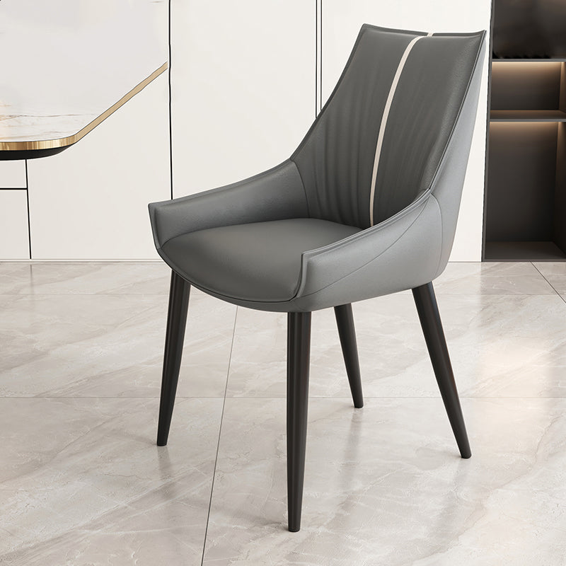 Glam Style Parsons Back Upholstered 4 Legs Home Use Dining Side Chair